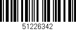 Código de barras (EAN, GTIN, SKU, ISBN): '51226342'