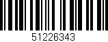 Código de barras (EAN, GTIN, SKU, ISBN): '51226343'