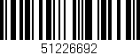 Código de barras (EAN, GTIN, SKU, ISBN): '51226692'