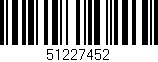 Código de barras (EAN, GTIN, SKU, ISBN): '51227452'