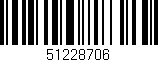 Código de barras (EAN, GTIN, SKU, ISBN): '51228706'