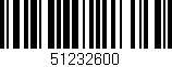 Código de barras (EAN, GTIN, SKU, ISBN): '51232600'