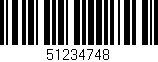 Código de barras (EAN, GTIN, SKU, ISBN): '51234748'
