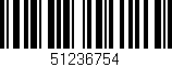 Código de barras (EAN, GTIN, SKU, ISBN): '51236754'