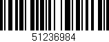 Código de barras (EAN, GTIN, SKU, ISBN): '51236984'