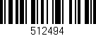 Código de barras (EAN, GTIN, SKU, ISBN): '512494'