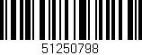 Código de barras (EAN, GTIN, SKU, ISBN): '51250798'