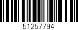Código de barras (EAN, GTIN, SKU, ISBN): '51257794'