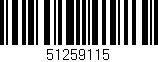 Código de barras (EAN, GTIN, SKU, ISBN): '51259115'