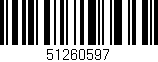 Código de barras (EAN, GTIN, SKU, ISBN): '51260597'