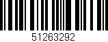 Código de barras (EAN, GTIN, SKU, ISBN): '51263292'