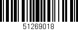 Código de barras (EAN, GTIN, SKU, ISBN): '51269018'