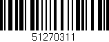 Código de barras (EAN, GTIN, SKU, ISBN): '51270311'