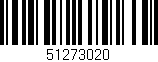 Código de barras (EAN, GTIN, SKU, ISBN): '51273020'