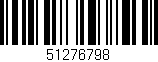 Código de barras (EAN, GTIN, SKU, ISBN): '51276798'