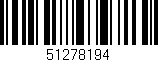 Código de barras (EAN, GTIN, SKU, ISBN): '51278194'