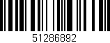 Código de barras (EAN, GTIN, SKU, ISBN): '51286892'