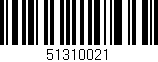Código de barras (EAN, GTIN, SKU, ISBN): '51310021'