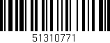 Código de barras (EAN, GTIN, SKU, ISBN): '51310771'