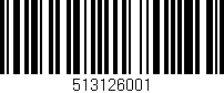 Código de barras (EAN, GTIN, SKU, ISBN): '513126001'
