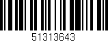 Código de barras (EAN, GTIN, SKU, ISBN): '51313643'