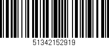 Código de barras (EAN, GTIN, SKU, ISBN): '51342152919'