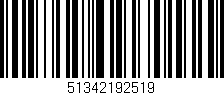 Código de barras (EAN, GTIN, SKU, ISBN): '51342192519'