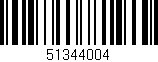 Código de barras (EAN, GTIN, SKU, ISBN): '51344004'