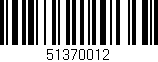 Código de barras (EAN, GTIN, SKU, ISBN): '51370012'