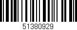 Código de barras (EAN, GTIN, SKU, ISBN): '51380929'