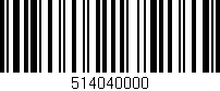 Código de barras (EAN, GTIN, SKU, ISBN): '514040000'