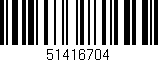 Código de barras (EAN, GTIN, SKU, ISBN): '51416704'