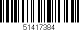Código de barras (EAN, GTIN, SKU, ISBN): '51417384'