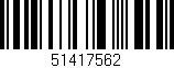 Código de barras (EAN, GTIN, SKU, ISBN): '51417562'
