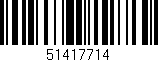 Código de barras (EAN, GTIN, SKU, ISBN): '51417714'