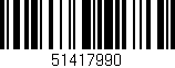 Código de barras (EAN, GTIN, SKU, ISBN): '51417990'