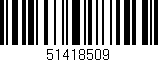 Código de barras (EAN, GTIN, SKU, ISBN): '51418509'