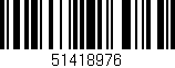 Código de barras (EAN, GTIN, SKU, ISBN): '51418976'