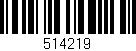 Código de barras (EAN, GTIN, SKU, ISBN): '514219'
