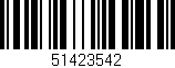 Código de barras (EAN, GTIN, SKU, ISBN): '51423542'