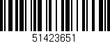 Código de barras (EAN, GTIN, SKU, ISBN): '51423651'