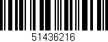 Código de barras (EAN, GTIN, SKU, ISBN): '51436216'
