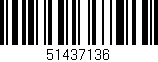 Código de barras (EAN, GTIN, SKU, ISBN): '51437136'