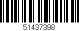 Código de barras (EAN, GTIN, SKU, ISBN): '51437398'