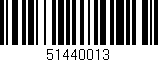 Código de barras (EAN, GTIN, SKU, ISBN): '51440013'