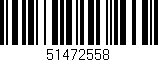 Código de barras (EAN, GTIN, SKU, ISBN): '51472558'