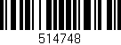 Código de barras (EAN, GTIN, SKU, ISBN): '514748'