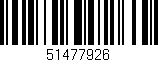 Código de barras (EAN, GTIN, SKU, ISBN): '51477926'