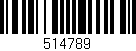 Código de barras (EAN, GTIN, SKU, ISBN): '514789'