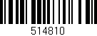 Código de barras (EAN, GTIN, SKU, ISBN): '514810'